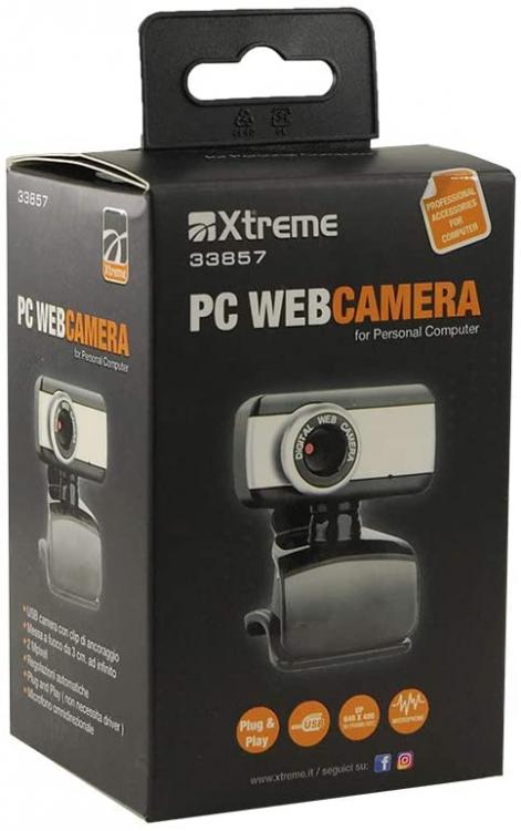 Xtreme Webcam Hd 33857 640 X 480 Pixel Usb 2.0 Nero Desktop Skype Pc Windows
