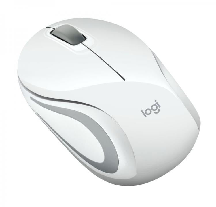 Logitech Mouse Wireless M187 White Optical Usb Ambidestro Pc Mac Laptop Bianco