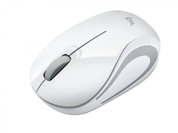 Logitech Mouse Wireless M187 White Optical Usb Ambidestro Pc Mac Laptop Bianco