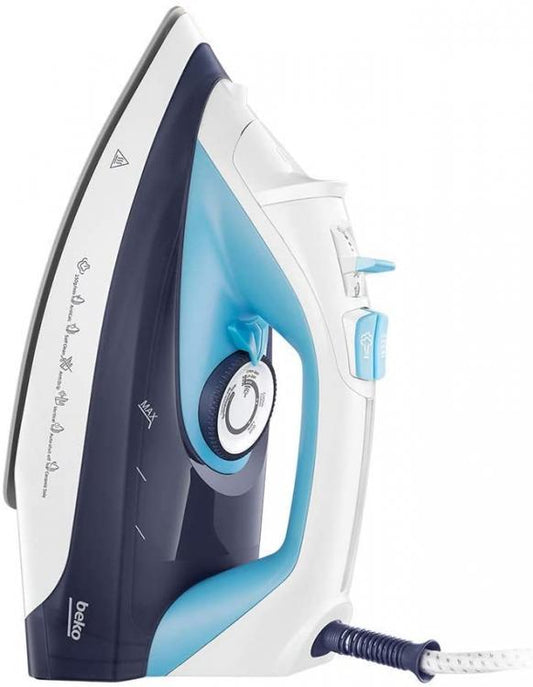 BEKO FERRO DA STIRO SIM7124B SISTEMA STEAMXTRA PRO 2400W BIANCO/BLU DA VIAGGIO