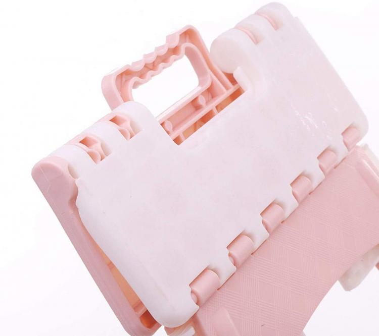 Sgabello Pieghevole 22Cm Basso Sgabellino Plastica Portatile Bambini Passeggio