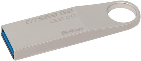 Kingston Pendrive 64Gb Dtse9G2/64Gb Usb 3.0 Metal Chiavetta Memoria Argento Pc