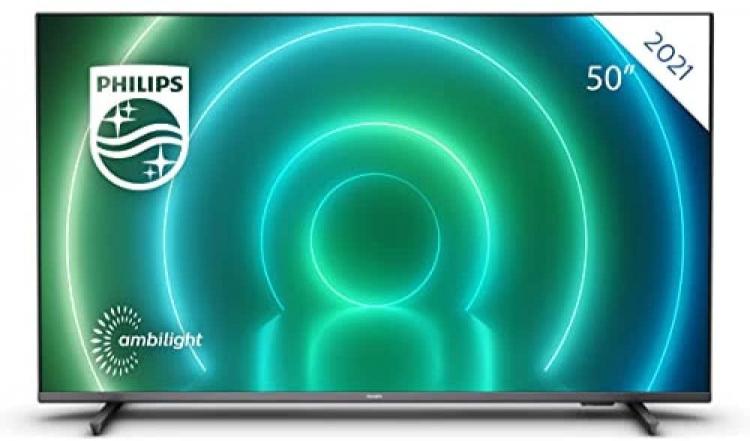 Philips Smart Tv 50" Led Ambilight 50Pus7906/12 Ultra Hd 4K Hdr Google Assistant