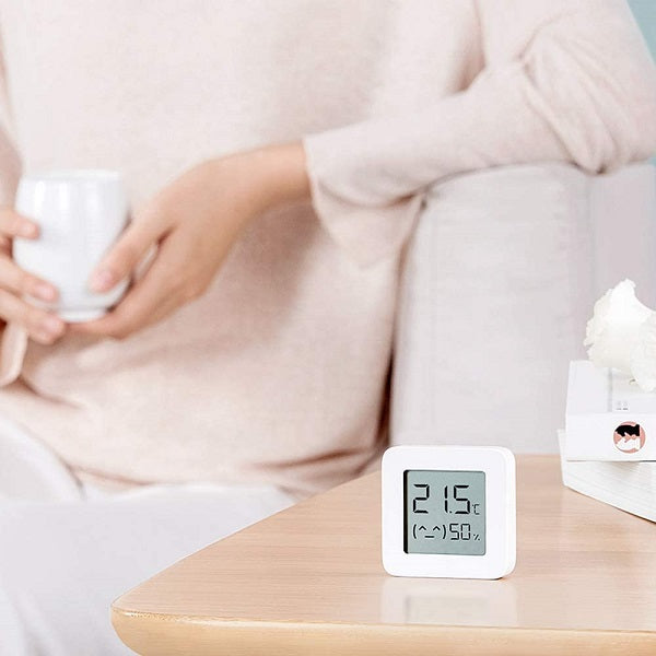 Xiaomi Sensore Smart Monitor Di Temperatura Ed Umidita' Bluetooth Lcd 1.5"Bianco