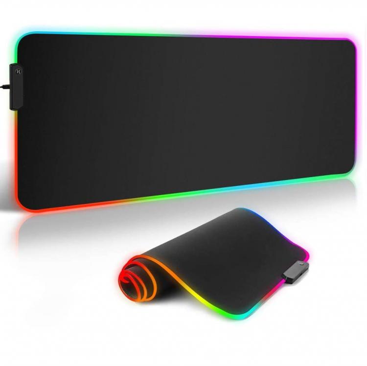Tappetino Gaming Mouse Xxl Led Rgb Mousepad 80Cm Cambio Colore Pc Tappeto Grande