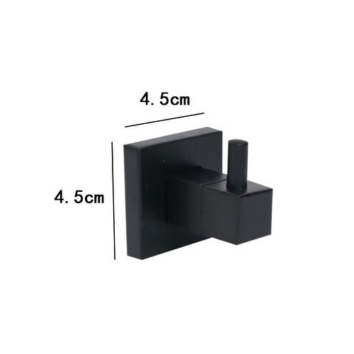 APPENDINO APPENDIABITI SUPPORTO DA BAGNO CASA UFFICIO A MURO PARETE ACCIAIO NERO