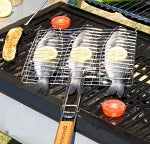 Fenner Bbq Griglia Pesce 3 Grill Barbecue Per Pesce Alla Brace 3 Posti 38X37Cm