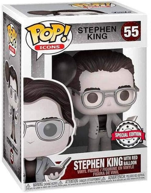 Funko Pop ! Icons Stephen King (55) Stephen King With Red Ballon Special Edition