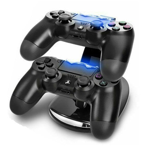 BASE DI RICARICA PER 2 CONTROLLER PLAYSTATION 4 CARICATORE DUALSHOCK V2 PS4 DOCK