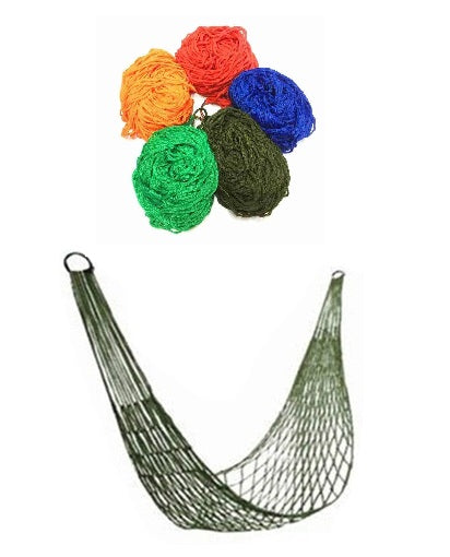 AMACA IN NYLON DA GIARDINO CAMPEGGIO VIAGGIO ESCURSIONI RELAX MAGLIE A RETE BAG