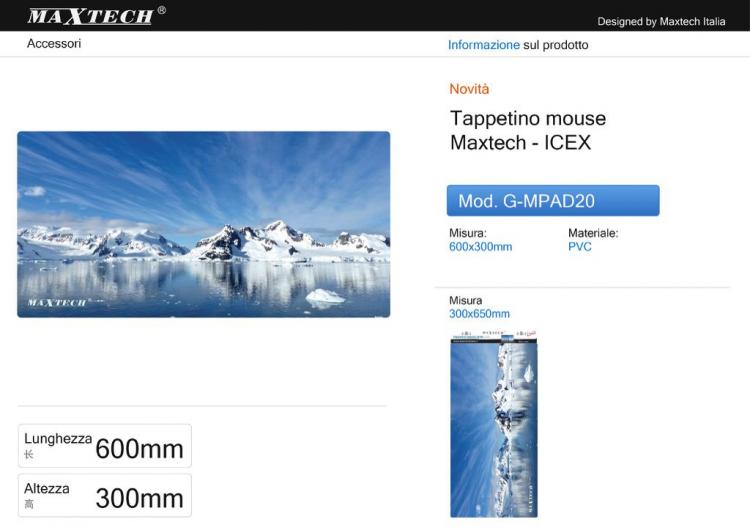 Maxtech Tappetino Grande Mouse Pad Tastiera Pc Gaming Mousepad Gigante Xxl Gioco