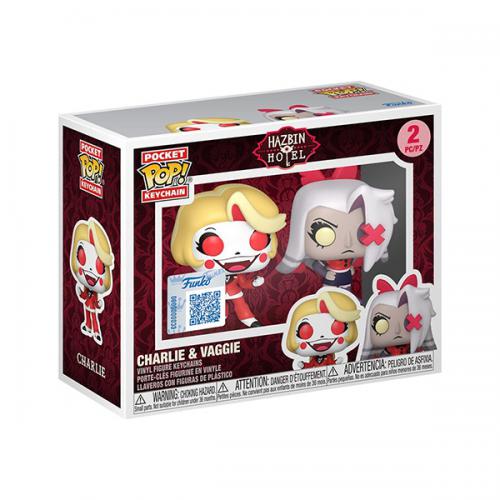 Funko Pocket Pop! Keychain - Hazbin Hotel: Charlie & Vaggie 2 Pack Special