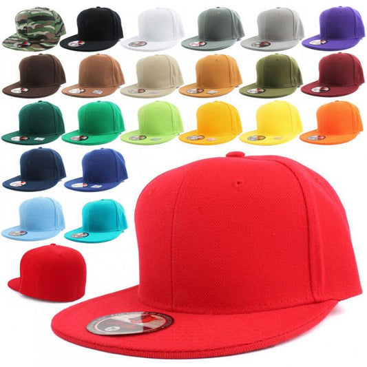 Cappellino Berretto Rapper Cappello RAP Snap Hip-Hop PIATTO Visiera DONNA-UOMO