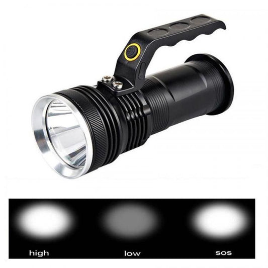 Torcia Cree Led T6 Ricaricabile 800 Lumen Tattica Sos Militare Strobo Portabile