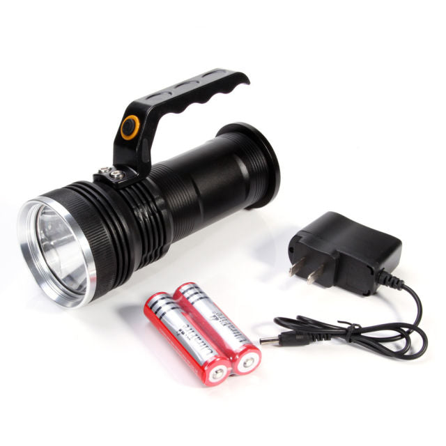 Torcia Cree Led T6 Ricaricabile 800 Lumen Tattica Sos Militare Strobo Portabile