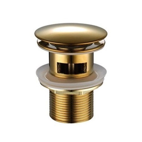 Piletta Di Scarico Click Clack 1/4 Lavandino Lavabo Bidet Tappo Pressione (Oro)