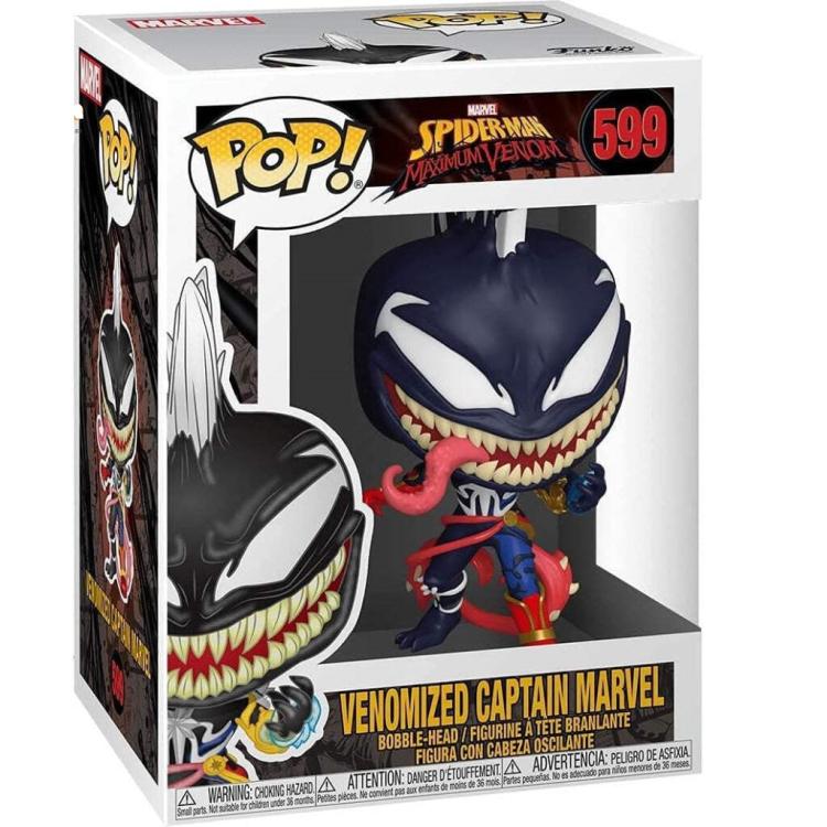 Funko Pop! Marvel Spider-Man Maximum Venom (599) Venomized Captain Marvel Figure