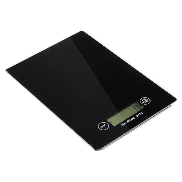 BILANCIA ELETTRONICA DA CUCINA DIGITALE PRECISIONE 1GR 5KG ALIMENTI PIANO VETRO