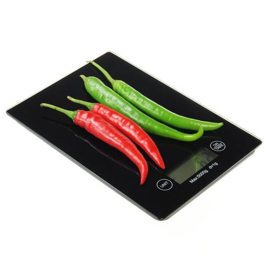 BILANCIA ELETTRONICA DA CUCINA DIGITALE PRECISIONE 1GR 5KG ALIMENTI PIANO VETRO