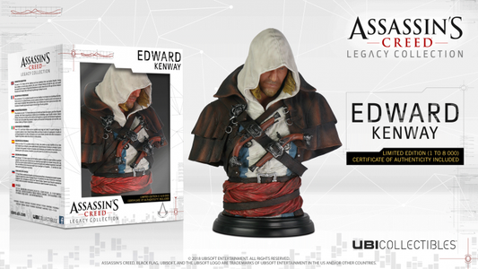 ASSASSIN'S CREED BLACK FLAG EDWARD KENWAY BUSTO STATUA FIGURE LEGACY COLLEZIONE