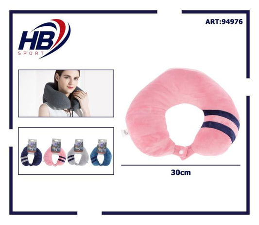 Cuscino Da Viaggio Collo Cervicale In Tessuto Memory Foam Relax Auto Treno Aereo 94976