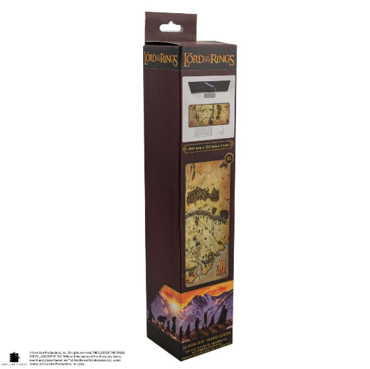 The Lord Of The Rings “Mappa Della Terra Di Mezzo” Tappetino Tastiera Mouse Xxl