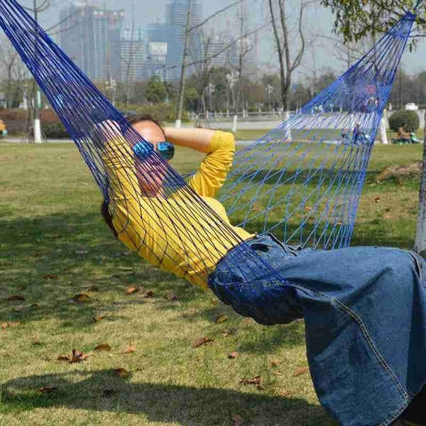 AMACA IN NYLON DA GIARDINO CAMPEGGIO VIAGGIO ESCURSIONI RELAX MAGLIE A RETE BAG