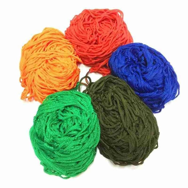 AMACA IN NYLON DA GIARDINO CAMPEGGIO VIAGGIO ESCURSIONI RELAX MAGLIE A RETE BAG