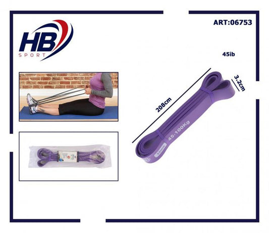 BANDA ELASTICA FASCE FORZA BANDE ELASTICHE RESISTENZA ALLENAMENTO FITNESS | 45KG