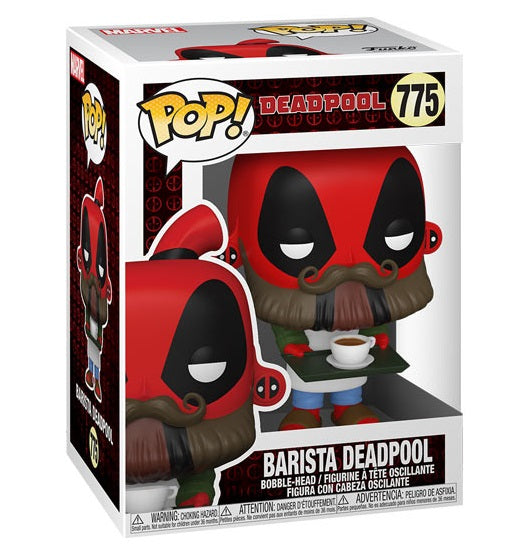Funko Pop Marvel Deadpool 30Th - Coffee Barista Deadpool (775) Figure Beard Man