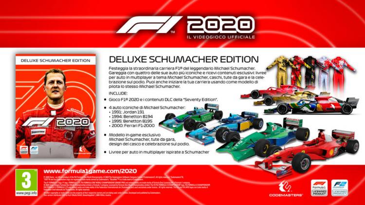 F1 2020 Deluxe Schumacher Edition Ps4 Gioco Italiano Play Station 4 Formula 1