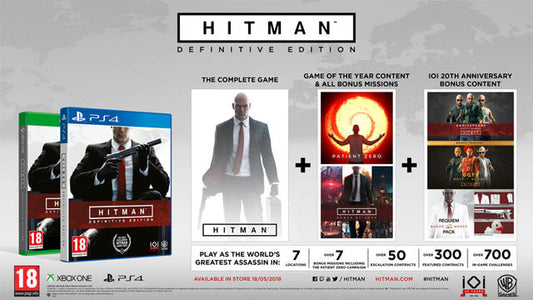 Hitman Definitive Edition 20° Anniversario Ps4 Gioco Playstation 4 Italiano