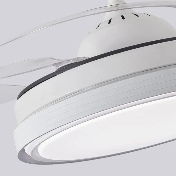 Wisdom Ventilatore Da Soffitto E Plafoniera 60W Lampadario Led Pale A Scomparsa