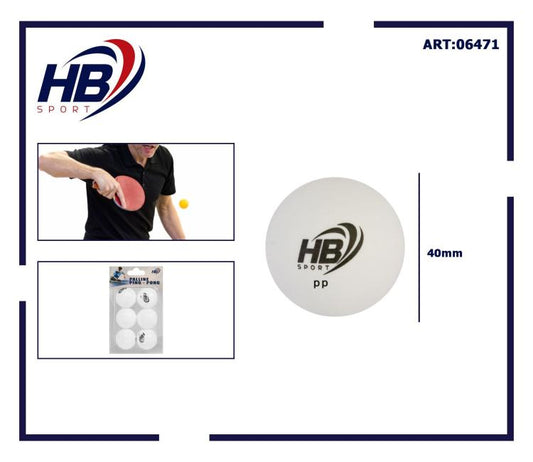 Hb 6Pz Palline Da Ping Pong Palle Per Tennis Da Tavolo Sport Allenamento Bianco