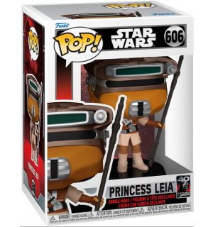 Funko Pop ! Star Wars Ritorno Jedi 40Th - (606) Princess Leia Bobble Head 9Cm