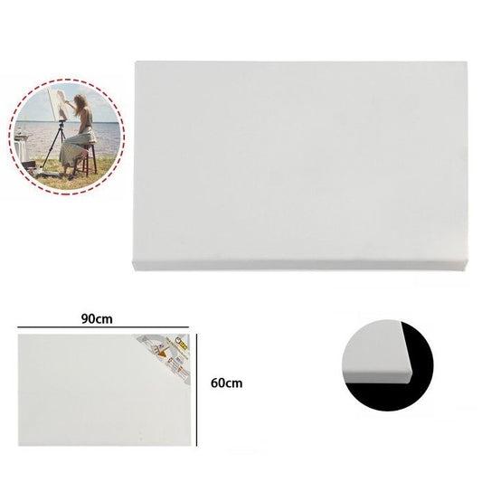 Tela Pittura Tele Per Dipingere Telaio In Legno Telati Cotone Grana Fine 60X90Cm