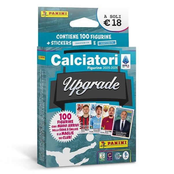 PANINI Stickers Calciatori 2025-26 Upgrade Set - 100 Figurine Calcio Serie A
