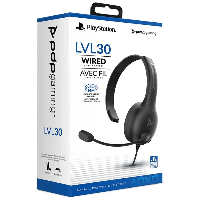 Pdp Cuffie Gaming Chat Lv30 Ps4 / Ps5 Ufficiale Playstation Con Microfono Gioco