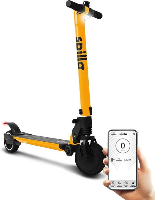 Icone The One Kids Spillo Monopattino Per Bambino Scooter Elettrico 150W Giallo