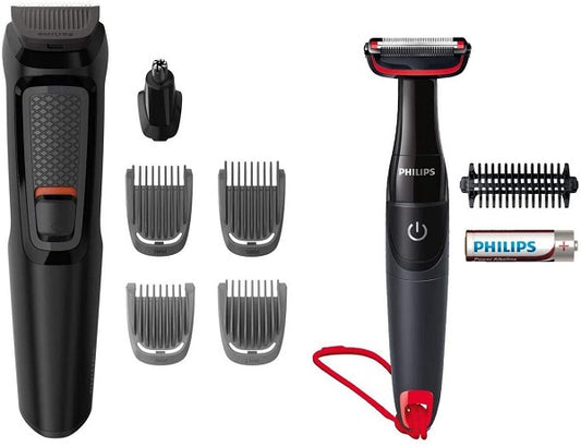 Philips Multigroom Rasoio Tagliacapelli Barba Ricaricabile + Regola Peli 6 In 1