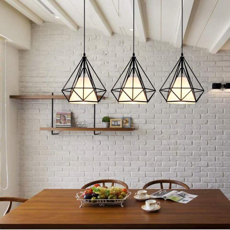 Lampadario Da Arredo Design Moderno Con Struttura Metallo Tessuto E27 Nero B20-N