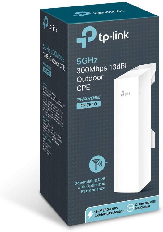 Tp-Link Access Point Wifi Outdoor 5Ghz 300Mbps Cpe510 Ap Ripetitore Wifi Esterno
