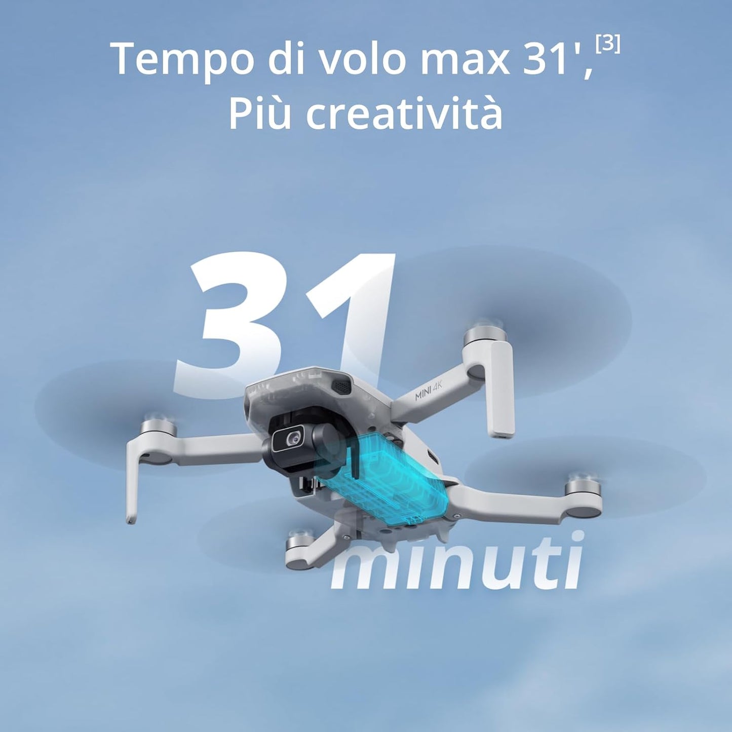 DJI Drone Mini Con Fotocamera 4K + Radiocomando RC-N1 Camera UHD 10Km