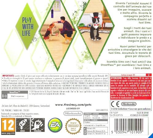 The Sims 3 Animali & Co. Nintendo 3DS Nuovo Sigillato ITA