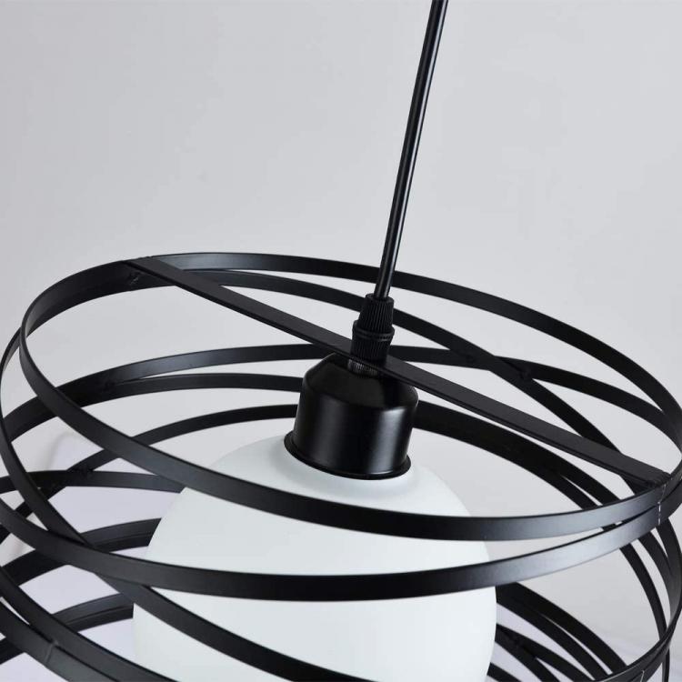Lampadario Moderno A Sospensione Fasce Intrecciate Ferro Attacco E27 Filo 120Cm