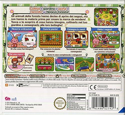 Gardening Mama Forest Friends Nintendo 3Ds / 2Ds Gioco Italiano Cooking Mama
