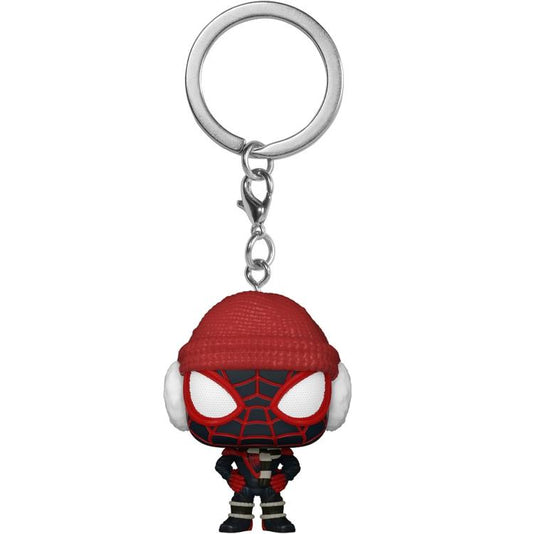 Funko Keychain ! Pocket - Marvel Spider-Man - Miles Morales (Winter Suit)