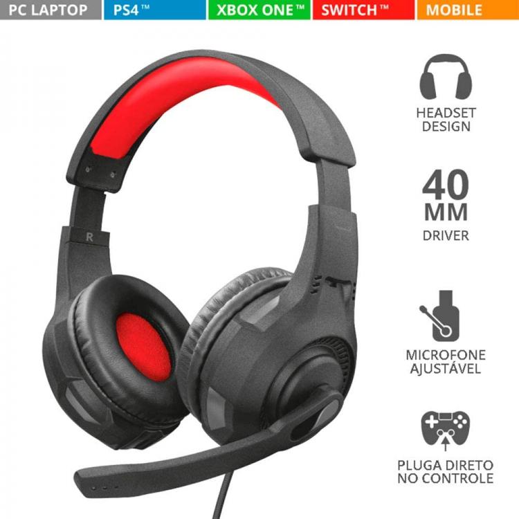 Trust Cuffie Gaming Gxt307 Ravu Headset Ps4 Ps5 Xbox Switch Smartphone Pc