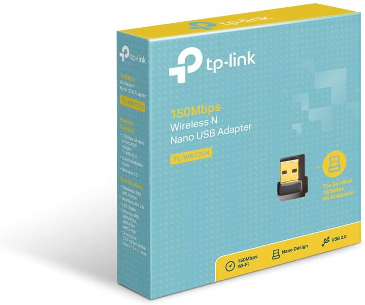Tplink Scheda Di Rete Wifi Nanousb 150M Tl-Wn725N Adattatore Wireless Usb Pc