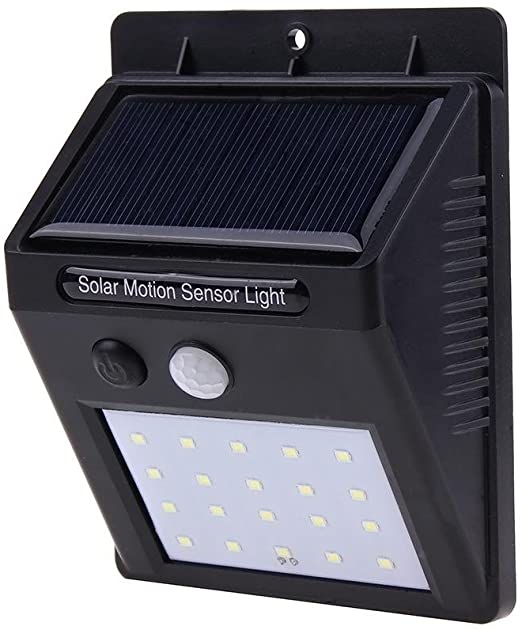 2x Faro Lampada Solare Da Esterno Giardino Faretto Fotovoltaico Sensore 4 LED